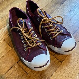 CONVERSE JACK PURCELL leather Burgundy Sneakers Women’s 8.0